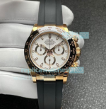 Noob Factory V3 Replica Rolex Daytona Rose Gold Case White Dial Watch 40MM